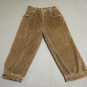 Vtg Womens Corduroy Pants Knickers Tan Cropped Equestrian Talon Zipper Sz‎ 11